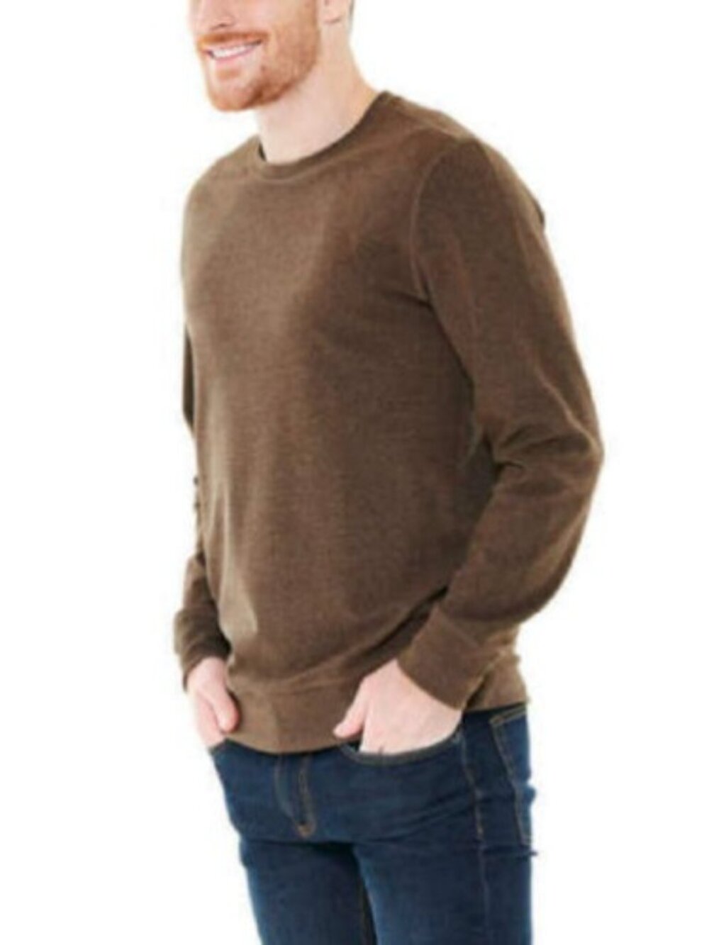 Boston Traders Men's CrewNeck Pullover Sweater (COFFEE BEAN, Size - Small) NWT